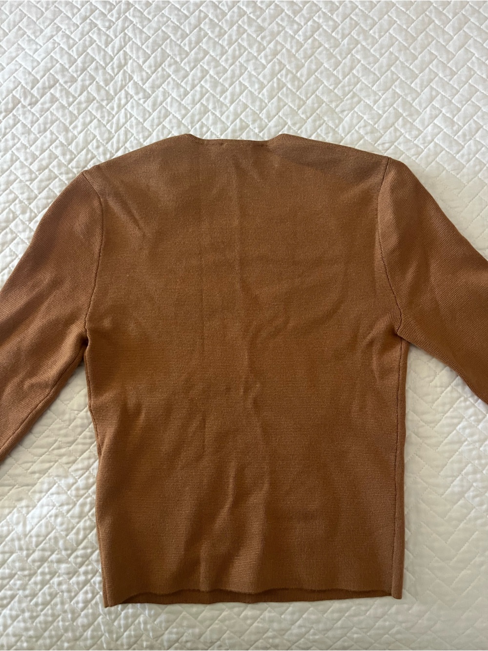 Abercrombie & Fitch Brown V-Neck Knit Sweater fitted - Picture 4 of 6